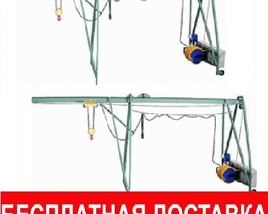 фото Кран строительный &quot;в окно&quot;, поворотный, стреловой г/п до 1т Н до 80м