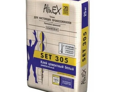 фото ALINEX Клей цементный для мозаичной плитки "SET 305", 25 кг
