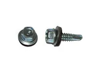 Фото №0 Саморез кровельный цинк, с шайбой EPDM, PT-3, 4,8х19 К КРЕП-КОМП Средняя фасовка (300шт)