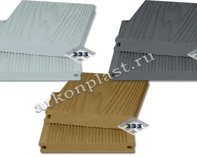 фото Террасная доска 22х160 мм МПК FORTE MAX полнотелая светлая, пог.м