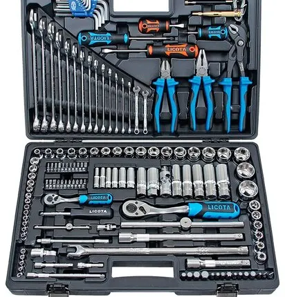 Фото №0 Для слесарных, ремонтных и точных работ Licota ALK-8009F, 143 предм., синий/черный, 1 уп.