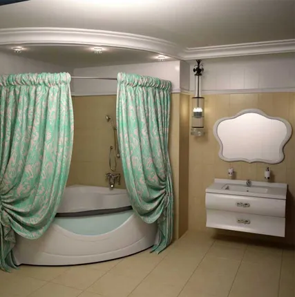 Фото №0 Шторы для ванной комнаты