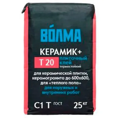 Фото №0 Клей для плитки Волма Керамик Плюс 25 кг