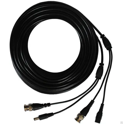 Фото №0 Кабель для видеонаблюдения BNC + Power со штекерами 20m