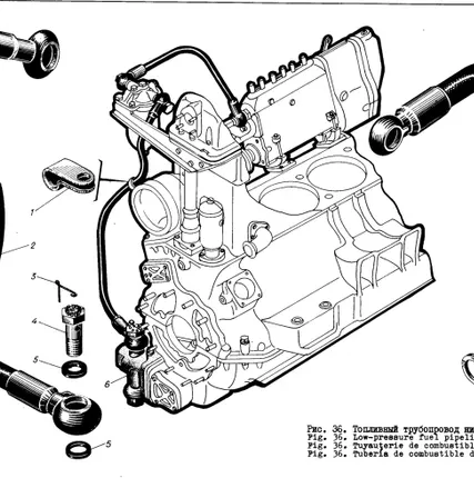 Фото №1 Топливный трубопровод низкого давления 1Д12/3Д12С2