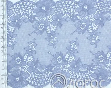 фото Кружево стрейч IS-240 175мм И, серо-голубой (серый)