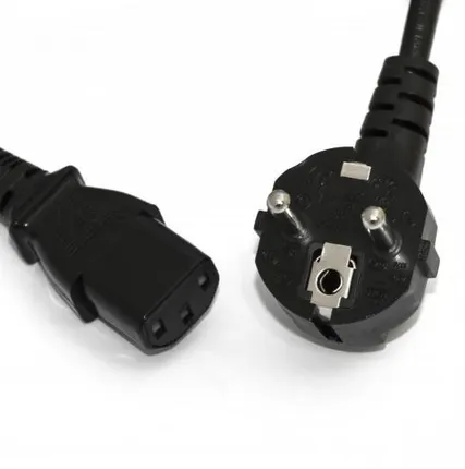 Фото №1 Кабель PWC-IEC13-SHM-3.0-BK питания комп. (Shucko+C13) (3х0.75) 3м Hyperline 34928