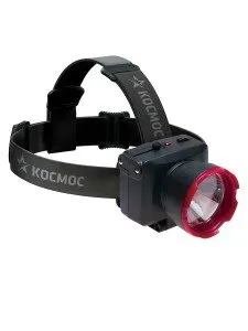 фото Фонарь налобный H1WLED (акк. 4V 0,5Ah) 1св/д 1W (100lm)./пластик, встр. з/у Космос