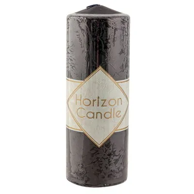 Фото №0 Свеча СТОЛБИК h200d70 мм ЧЕРНАЯ "Horizon Candles"