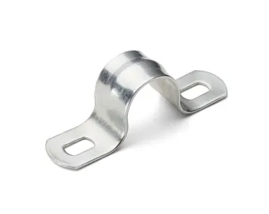 фото Скоба крепежная двухлапковая СМД d14-15мм метал. оцинк. (уп.100шт) Fortisflex 49373