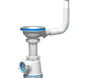 фото Сифон 1 1/2х40 с гибким переливом Грот 3 1/2 (A0145S) Анипласт