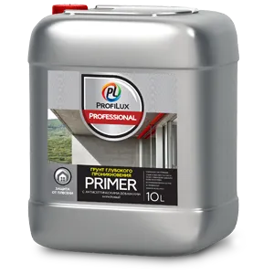 фото Profilux Professional Primer / Профилюкс Профешнл Праймер Грунт глубокого проникновения с антисептическими добавками акриловый