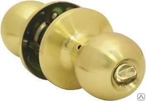 Фото №0 ШЛОСС 42023 Защелка дверная KL-01 с ручкой шар, фиксатор, мат. золото (30)