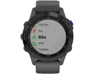 фото Часы Garmin Fenix 6 Solar серебристые с черным ремешком