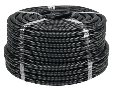 фото EKF Труба гофр. ПНД с протяжкой d20 мм (100 м) черная EKF-Plast