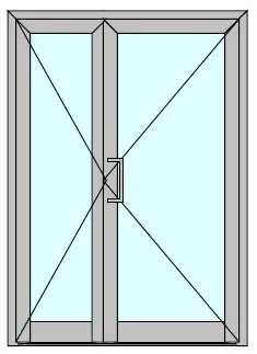 Фото №0 Дверь алюминиевая внутренняя "холодная" Вариант 12