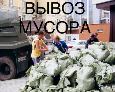фото Вывоз вынос мусора веток, хлама
