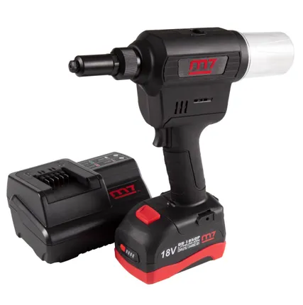 Фото №1 Заклепочник 2,4 - 6,4 мм, аккумуляторный, 18 В, 3 предмета, кейс MIGHTY SEVEN DR-102A1