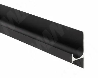 фото Профиль-ручка крепление саморезами для фасада 16мм, черный матовый (анод), L-3000мм (PH.RU24.3000.7W PR)