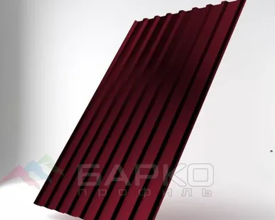фото Профлист НС-20 - 1150 мм (1100 мм) 00000326/4 Винно-красный RAL 3005 Полиэстер 0.4