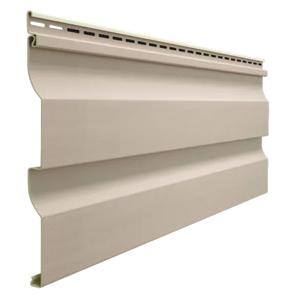 Фото №0 Сайдинг Docke Корабельный брус D4.5D Крем-брюле Деке Premium виниловый