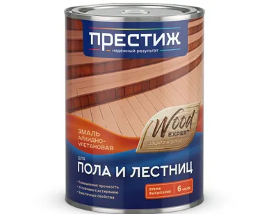 фото Эмаль алкид-урет 0,9кг д/пола быстросохнущий красно-коричневая ПРЕСТИЖ (14/700)  зз под заказ П