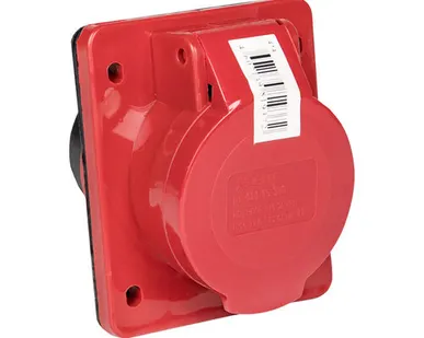 фото Розетка силовая 3-ф., 16А, 380В, IP44 (4-п, стацс. вн...