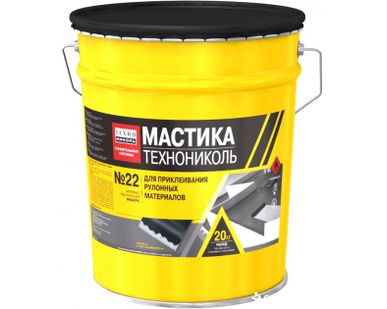 фото Мастика приклеивающая «ТехноНИКОЛЬ» № 22 (ВИШЕРА), 20 кг 