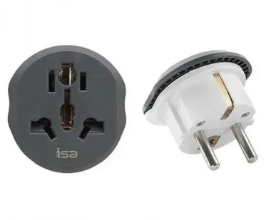 фото Переходник Isa AD02 16 А 1 шт. белый/серый