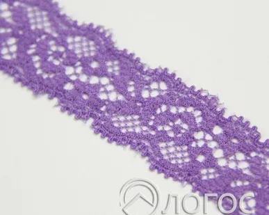 фото Кружево стрейч B-2 20 мм, И, сиреневый