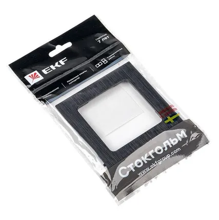 Фото №1 Рамка 1-м Стокгольм металл. черн. PROxima EKF EZM-G-302-10