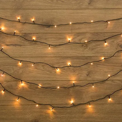 Фото №0 Гирлянда "ТВИНКЛ ЛАЙТ LED" (с контроллером 8 режимов) 10м 80LED 7Вт 220В IP20 тепл. бел. NEON-NIGHT 303-046