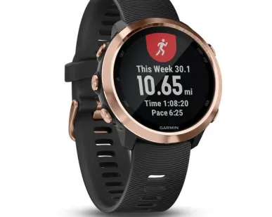 фото Часы Garmin Forerunner 645 Music розовое золото с черным ремешком