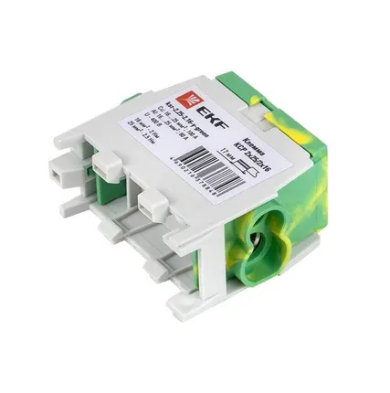 Фото №5 Клемма распределительная КСР с двойным винтом 2х25/2х16 желт./зел. PROxima EKF ksr-2.25-2.16-y-green