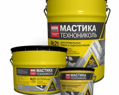 фото Мастика кровельная ТЕХНОНИКОЛЬ №21(Техномаст), метал. вед. 20 кг