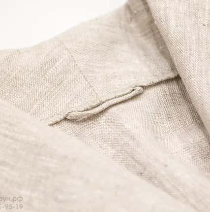 Фото №5 Халат для бани мужской Linen Steam Натюрель (р.54-56, бежевый, 100% лён)