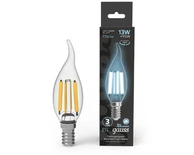 фото Светодиодная филаментная лампа Gauss Свеча на ветру 13W 1150Lm 4100K E14 104801213