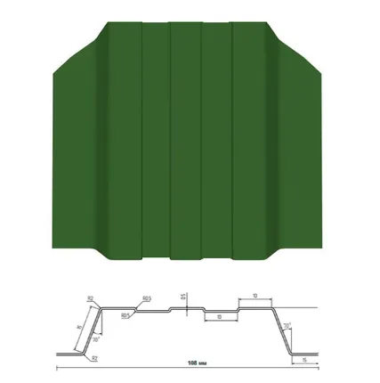 Фото №0 Евроштакетник RAL 6002 Зеленый лист