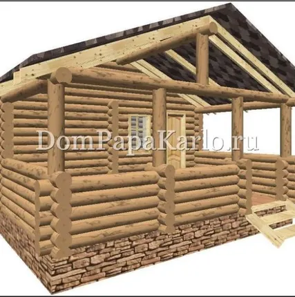 Фото №0 Баня 5,5х5,5м Проект СБ-23