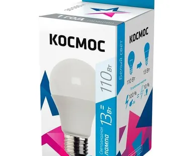 фото Лампа светодиодная A60 13Вт 4500К E27 220В КОСМОС LkecLED13wA60E2745