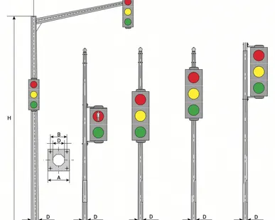 фото Опоры светофорные ОГСГ-8,15-6,5