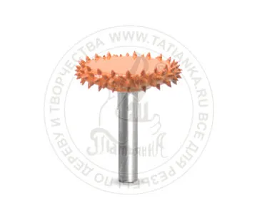 фото 6RS100-90 - Колесо, Ø хвостовика 6мм, Ø фрезы X 25,4мм, L фрезы 6,35мм (ex-coarse/оранж)