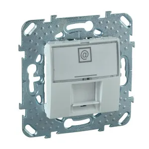 фото КОМПЬЮТЕРНАЯ РОЗЕТКА 1ХRJ45 КАТ. 5Е, С ПОЛЕМ ДЛЯ НАДПИСИ БЕЛЫЙ