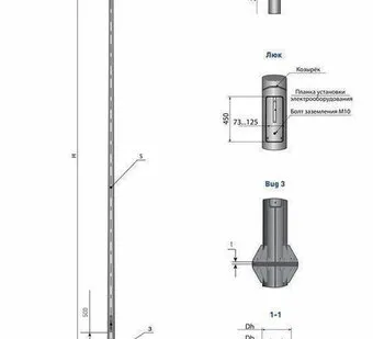 фото Опора несиловая фланцевая граненая НФГ-3,0-02-ц