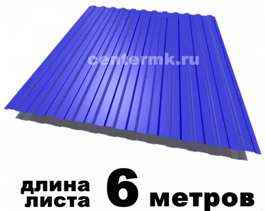 фото Профнастил НС-10 RAL 5002 Ультрамарин (6,0 х 1,19)