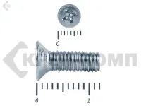 фото Винт потайной,цинк DIN965 4х12 Средняя фасовка (2000шт)