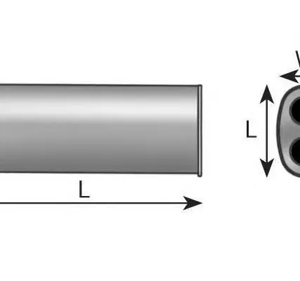 Фото №0 Резонатор (бочка) глушителя DAF CF75/85. XF95/105 KG421002.338 Kraftiger