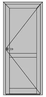 Фото №0 Дверь алюминиевая внутренняя "холодная" Вариант 8