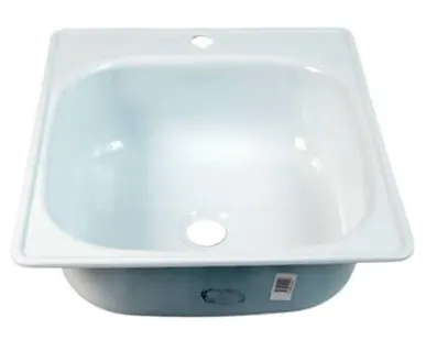 фото Мойка стальная эмаль Сантэкс 450х505х160 (кронштейны, крепеж)