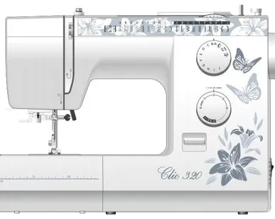 фото Швейная машина Janome Clio 320, бело-серый